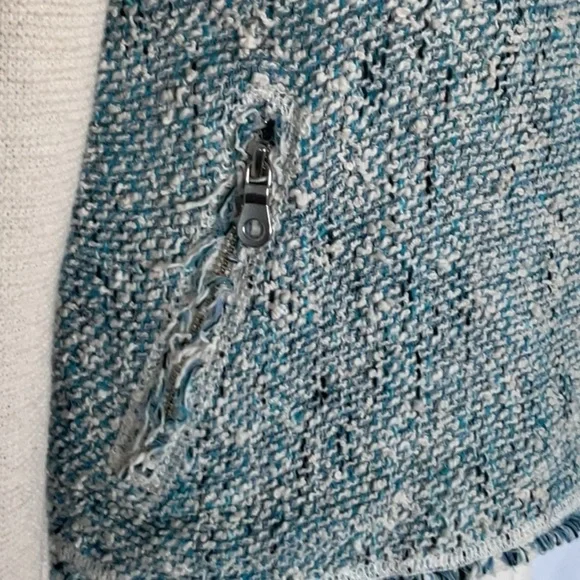 Rebecca Taylor zip up cropped tweed jacket. size 4 - Picture 5 of 7